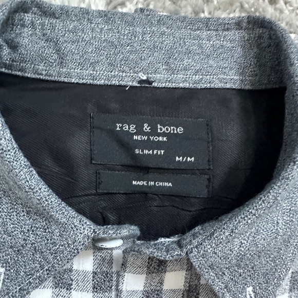 Rag & Bone Men’s plaid button down - Picture 3 of 4